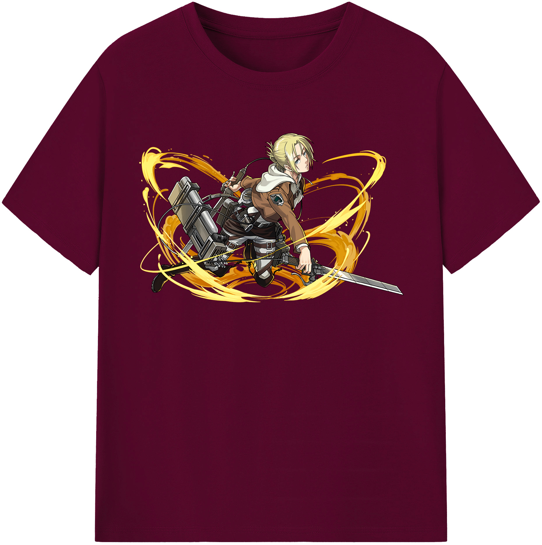 （画像用） 進撃の巨人 アニ・レオンハート Attack on Titan Annie Leonhart レディースカジュアルプリントTシャツ（綿100％）